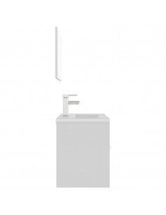 Set Mobili da Bagno Bianco in Truciolato 2