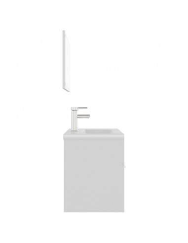 Set Mobili da Bagno Bianco in Truciolato