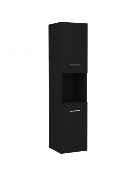 Set Mobili da Bagno Nero in Truciolato