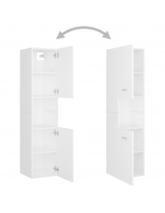 Set Mobili da Bagno Bianco in Legno Multistrato 2