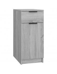 Armadietto da Scrivania Grigio Sonoma 33,5x50x75 cm Legno 2