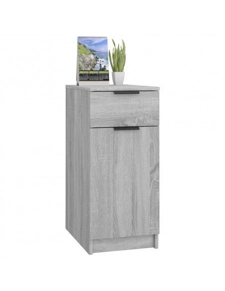 Armadietto da Scrivania Grigio Sonoma 33,5x50x75 cm Legno