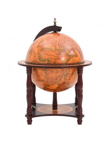 Bar a Globo Portavini Marrone Legno Massello di Eucalipto