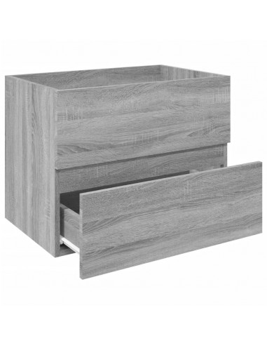 Mobile Lavabo Grigio Sonoma 60x38,5x45 cm in Legno Multistrato