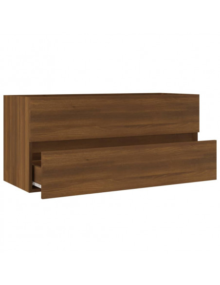 Mobile Lavabo Rovere Marrone 100x38,5x45 cm Legno Multistrato