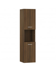 Mobile da Bagno Rovere Marrone 30x30x130cm in Legno Multistrato 2