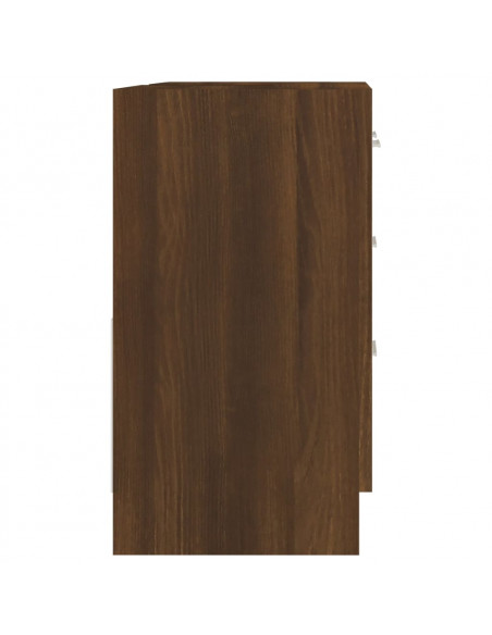 Mobile Lavabo Rovere Marrone 63x30x54 cm in Legno Multistrato