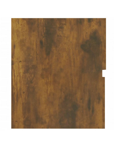 Set Mobili da Bagno 2 pz Rovere Fumo in Legno Multistrato