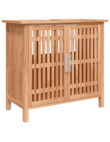 Set Mobili da Bagno 2pz in Legno Massello di Noce