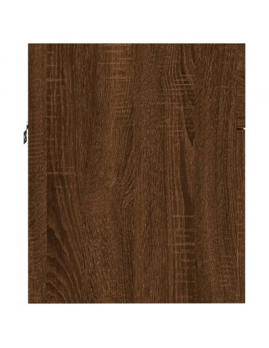Set Mobili da Bagno 2 pz Rovere Marrone in Legno Multistrato