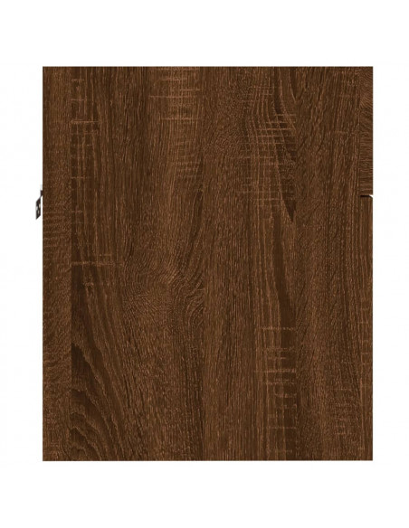 Set Mobili da Bagno 2 pz Rovere Marrone in Legno Multistrato