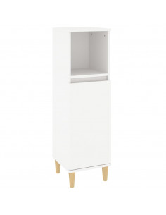 Set di Mobili da Bagno 3 pz Bianco in Legno Multistrato 2