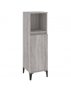 Set Mobili da Bagno 3 pz Grigio Sonoma in Legno Multistrato 2