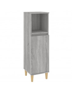 Set Mobili da Bagno 3 pz Grigio Sonoma in Legno Multistrato 2