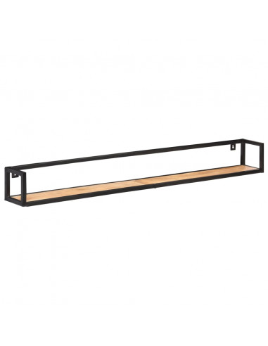 Mensole a Muro 2 pz 160 cm in Legno Massello di Acacia