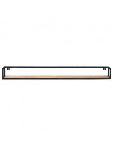 Mensole a Muro 2 pz 160 cm in Legno Massello di Acacia