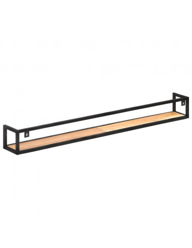 Mensole a Muro 2 pz 160 cm in Legno Massello di Acacia