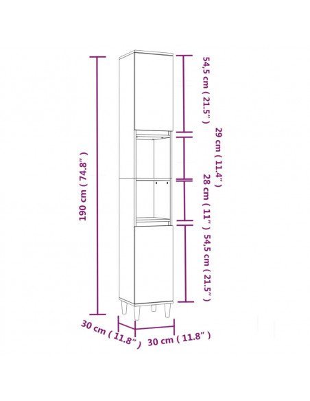 Set Mobili da Bagno 3 pz Nero in Legno Multistrato