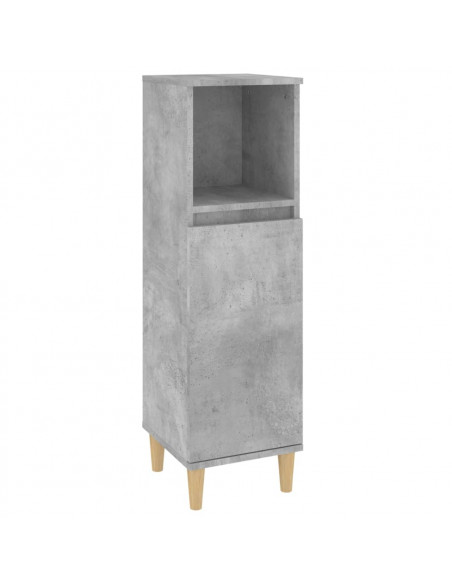 Set Mobili da Bagno 3 pz Grigio Cemento in Legno Multistrato