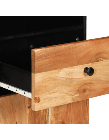 Mobile da Bagno 38x33x160 cm in Legno Massello di Acacia