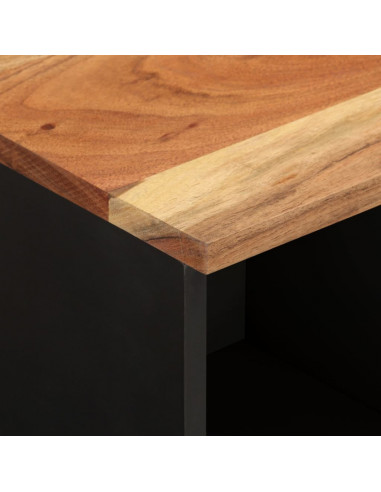 Mobile da Bagno 38x33x160 cm in Legno Massello di Acacia