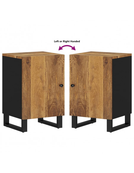 Mobile da Bagno 38x33x58 cm in Legno Massello di Mango