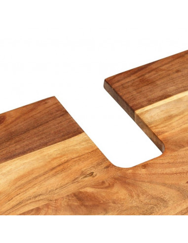 Mobile Lavabo 62x33x58 cm Legno Massello Acacia e Multistrato