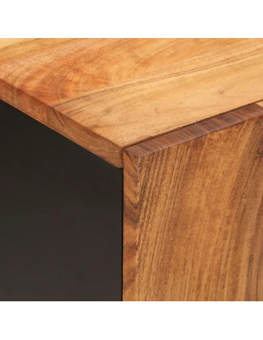 Mobile Lavabo 62x33x58 cm Legno Massello Acacia e Multistrato