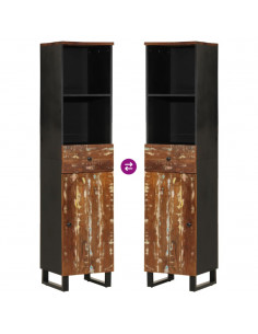 Mobile da Bagno 38x33x160 cm in Legno Massello di Recupero 2