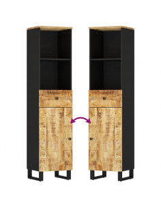 Mobile da Bagno 38x33x160 cm in Legno Massello di Mango 2