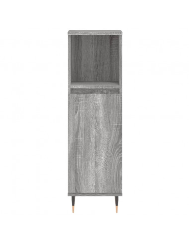Set Mobili da Bagno 3 pz Grigio Sonoma in Legno Multistrato