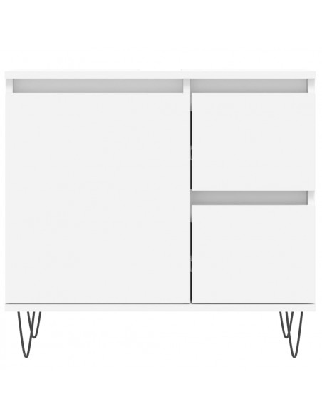 Set Mobili da Bagno 3 pz Bianco in Legno Multistrato