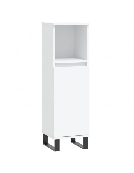 Set Mobili da Bagno 3 pz Bianco in Legno Multistrato