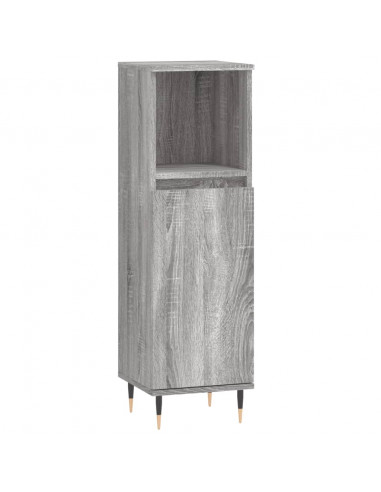 Set Mobili da Bagno 3 pz Grigio Sonoma in Legno Multistrato