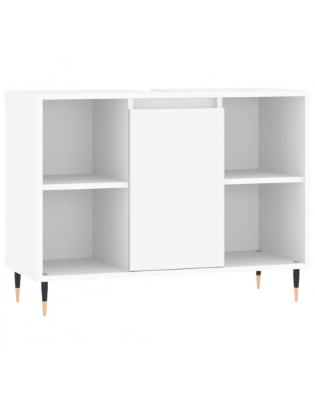 Set Mobili da Bagno 3 pz Bianco in Legno Multistrato