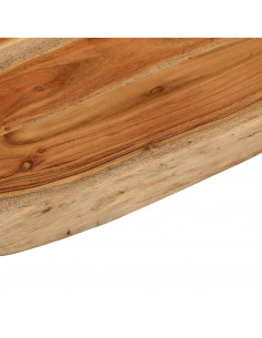 Piano Bagno 80x60x2,5 cm Rettangolare Legno Massello di Acacia