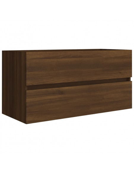 Mobile Lavabo Rovere Marrone 90x38,5x45 cm in Legno Multistrato