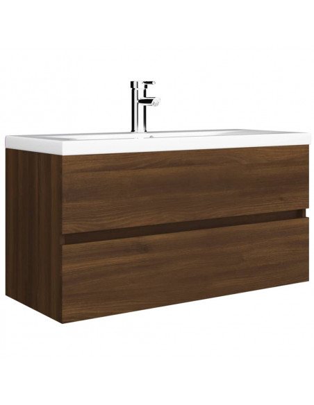 Mobile Lavabo Rovere Marrone 90x38,5x45 cm in Legno Multistrato