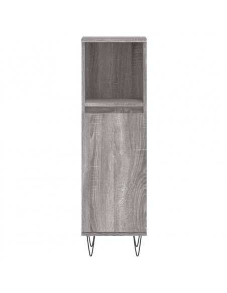 Set Mobili da Bagno 3 pz Grigio Sonoma in Legno Multistrato