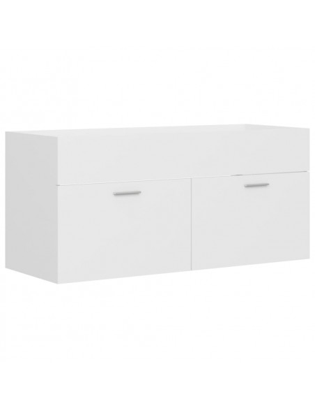 Set Mobili da Bagno 2 pz Bianco in Legno Multistrato