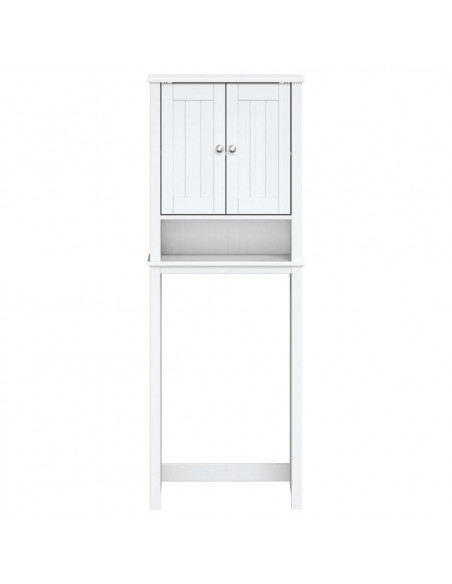 Portaoggetti Sopra WC BERG Bianco 60x27x164,5 cm Legno Massello
