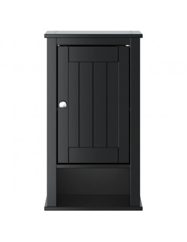 Mobile da Bagno a Muro BERG Nero 40x27x71,5 cm Massello Pino