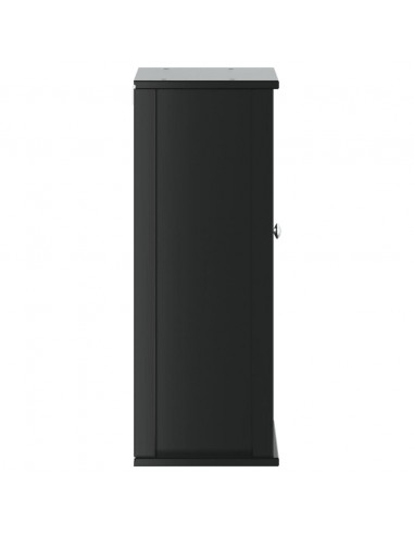Mobile da Bagno a Muro BERG Nero 40x27x71,5 cm Massello Pino