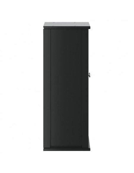 Mobile da Bagno a Muro BERG Nero 40x27x71,5 cm Massello Pino