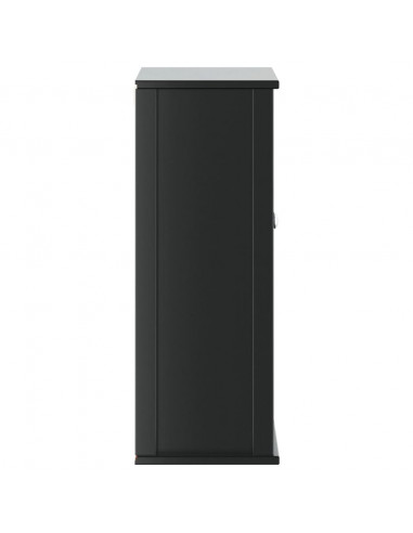 Mobile da Bagno a Muro BERG Nero 69,5x27x71,5cm Legno Massello