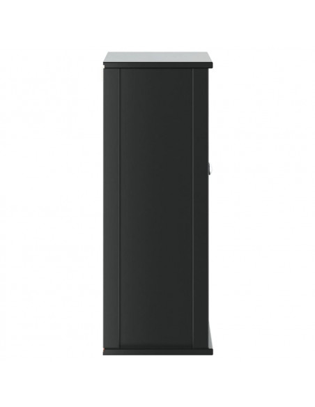 Mobile da Bagno a Muro BERG Nero 69,5x27x71,5cm Legno Massello