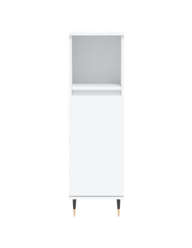 Set di Mobili da Bagno 3 pz Bianco in Legno Multistrato