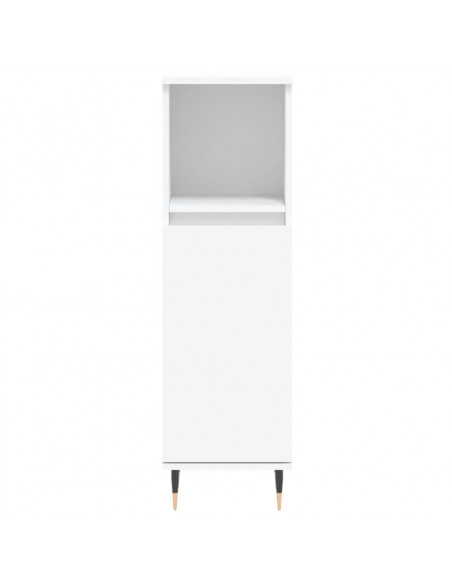 Set di Mobili da Bagno 3 pz Bianco in Legno Multistrato