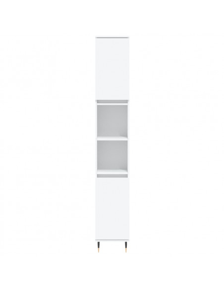 Set di Mobili da Bagno 3 pz Bianco in Legno Multistrato