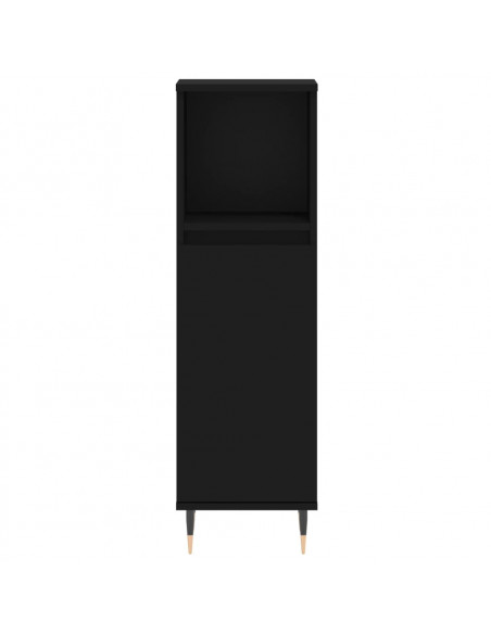 Set Mobili da Bagno 3 pz Nero in Legno Multistrato